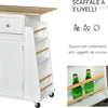 Carrello-da-Cucina-Portaspezie-a-3-Livelli-e-4-Ruote-in-MDF-e-Truciolato,-89x45x89cm,-Bianco-ER3801-163ER3