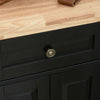 Carrello-da-Cucina-Portavivande-con-Cassetti,-Armadietti-e-Portaspezie,-in-Legno-e-MDF,-111x44.5x82.5-cm,-Nero-JH4801-161BKJH4
