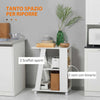 Carrello-da-Cucina-Portavivande-in-Legno-con-2-Ripiani-e-Ruote,-60x38x77cm,-Bianco-KJ2801-292V00WTKJ2