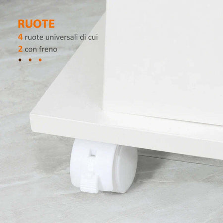 Carrello-da-Cucina-Portavivande-in-Legno-con-2-Ripiani-e-Ruote,-60x38x77cm,-Bianco-KJ2801-292V00WTKJ2