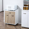 Carrello-da-Cucina-Portavivande-per-Microonde-con-4-Ruote,-in-Legno,-60x40x77cm---Rovere-JH7801-209JH7