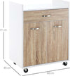 Carrello-da-Cucina-Portavivande-per-Microonde-con-4-Ruote,-in-Legno,-60x40x77cm---Rovere-JH7801-209JH7