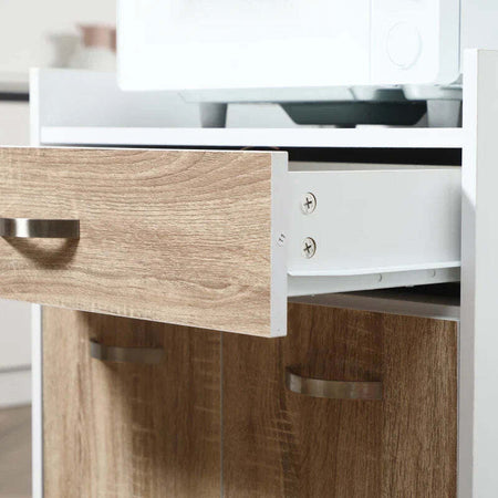 Carrello-da-Cucina-Portavivande-per-Microonde-con-4-Ruote,-in-Legno,-60x40x77cm---Rovere-JH7801-209JH7