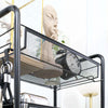Carrello-da-Cucina-Salvaspazio-a-5-Livelli-con-Cestini-a-Rete-in-Acciaio,-45x26.5x106cm,-Nero-TW9850-164TW9