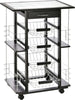 Carrello-da-Cucina-Salvaspazio-con-1-Cassetto,-4-Cesti-Estraibili,-4-Ripiani,-Legno-di-Pino-e-Metallo,-57x37x83cm-KJ4801-122KJ4