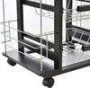 Carrello-da-Cucina-Salvaspazio-con-1-Cassetto,-4-Cesti-Estraibili,-4-Ripiani,-Legno-di-Pino-e-Metallo,-57x37x83cm-KJ4801-122KJ4