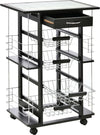 Carrello-da-Cucina-Salvaspazio-con-1-Cassetto,-4-Cesti-Estraibili,-4-Ripiani,-Legno-di-Pino-e-Metallo,-57x37x83cm-KJ4801-122KJ4