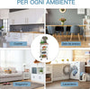 Carrello-da-Cucina-Salvaspazio-in-Legno-Bianco-con-4-Ruote-37x37x82cm-UH3801-152WTUH3
