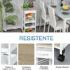 Carrello-da-Cucina-Salvaspazio-in-Legno-Bianco-con-4-Ruote-37x37x82cm-UH3801-152WTUH3