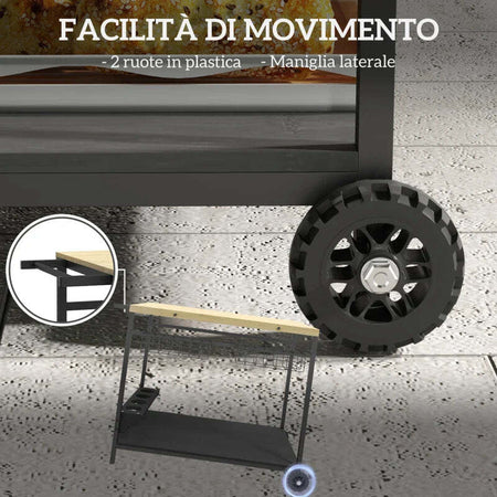 Carrello-da-Giardino-a-2-Ripiani,-2-Cesti-e-4-Spazi-Portabottiglie,-in-Legno-di-Abete,-97.5x65x81-cm--ER584G-420V00NDER5