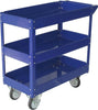 Carrello da lavoro - 3 ripiani - acciaio verniciato blu - 84x41 cm - altezza 82 cm - portata massima 100 kg - Serena Group Fai da te/Prodotti per la costruzione/Prodotti per il trasporto materiali/Attrezzature per il trasporto di materiali/Carrelli di servizio Eurocartuccia - Pavullo, Commerciovirtuoso.it