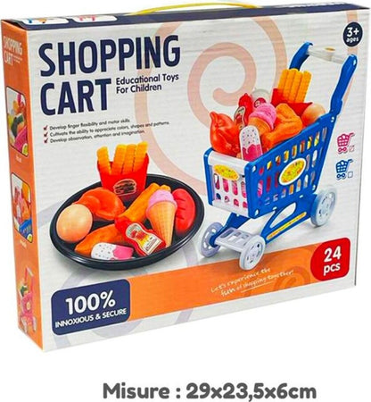 Carrello Della Spesa Per Bambini 24 Pezzi Gioco Di Simulazione Supermarket 3+ Giochi e giocattoli/Giochi d'imitazione e accessori di travestimento/Cucina/Cibo Trade Shop italia - Napoli, Commerciovirtuoso.it