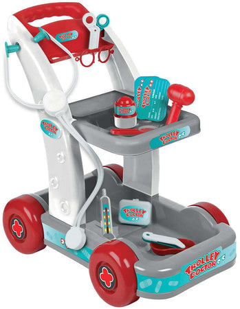 Carrello Dottore per Bambini Carrellino Medico Gioco con 13Accessori Idea Regalo