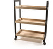 Carrello in legno con 3 ripiani e ruote scaffale multiuso da 80 cm Fai da te/Organizzazione casa e magazzini/Scaffalature Decor Space - Altamura, Commerciovirtuoso.it
