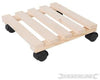 Carrello in legno per piante trasporto con ruote pratico fino a 60 kg Silverline