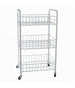 Carrello In Metallo Da Bagno Portaoggetti 3 Ripiani Porta Oggetti Con Ruote 52531