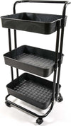Carrello in metallo e plastica con 3 ripiani e ruote scaffale multiuso da 85 cm Fai da te/Organizzazione casa e magazzini/Scaffalature Decor Space - Altamura, Commerciovirtuoso.it