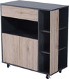 carrello-isola-cucina-Mobiletto-in-Legno-con-Ruote-80-x-40-x-87cm-,-rovere-nero-mobile-multiuso-credenza-madia-soggiorno-sala-pranzo-ingresso-cameretta-camera-studio-ufficio-F801-027A