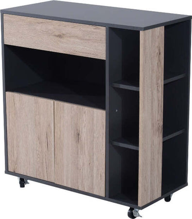 carrello-isola-cucina-Mobiletto-in-Legno-con-Ruote-80-x-40-x-87cm-,-rovere-nero-mobile-multiuso-credenza-madia-soggiorno-sala-pranzo-ingresso-cameretta-camera-studio-ufficio-F801-027A