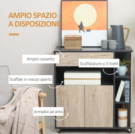 carrello-isola-cucina-Mobiletto-in-Legno-con-Ruote-80-x-40-x-87cm-,-rovere-nero-mobile-multiuso-credenza-madia-soggiorno-sala-pranzo-ingresso-cameretta-camera-studio-ufficio-F801-027A
