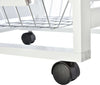 Carrello-Isola-da-Cucina-Salvaspazio-in-Legno-di-Pino,-Carrello-Portavivande-con-4-Ruote-Cassetto-3-Cesti-Estraibili-Portafrutta,-Bianco-VB5801-130WTVB5