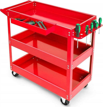 Carrello Per Attrezzi Da Officina Portautensili 3 Ripiani Con 4 Ruote 89824 Fai da te/Prodotti per la costruzione/Prodotti per il trasporto materiali/Attrezzature per il trasporto di materiali/Carrelli di servizio Trade Shop italia - Napoli, Commerciovirtuoso.it