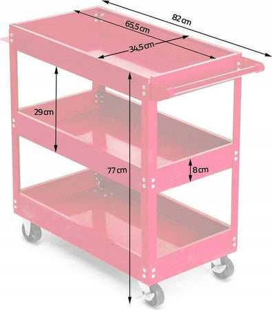 Carrello Per Attrezzi Da Officina Portautensili 3 Ripiani Con 4 Ruote 89824 Fai da te/Prodotti per la costruzione/Prodotti per il trasporto materiali/Attrezzature per il trasporto di materiali/Carrelli di servizio Trade Shop italia - Napoli, Commerciovirtuoso.it