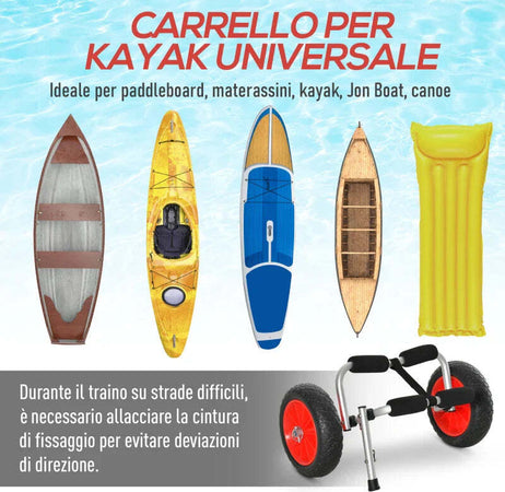 Carrello-per-Kayak-Pieghevole-Pneumatici-25cm-Adatto-a-Tutte-le-Superfici-TF4A32-006TF4