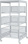 Carrello-Portaoggetti-a-3-Livelli-in-Truciolato-e-Acciaio,-34x29.5x57.5-cm,-Bianco-HJ9850-285V00WTHJ9