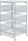 Carrello-Portaoggetti-a-3-Livelli-in-Truciolato-e-Acciaio,-34x29.5x57.5-cm,-Bianco-HJ9850-285V00WTHJ9