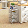 Carrello-Portaoggetti-a-3-Livelli-in-Truciolato-e-Acciaio,-34x29.5x57.5-cm,-Bianco-HJ9850-285V00WTHJ9