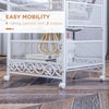 Carrello-Portaoggetti-a-3-Livelli-in-Truciolato-e-Acciaio,-34x29.5x57.5-cm,-Bianco-HJ9850-285V00WTHJ9