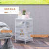 Carrello-Portaoggetti-a-3-Livelli-in-Truciolato-e-Acciaio,-34x29.5x57.5-cm,-Bianco-HJ9850-285V00WTHJ9