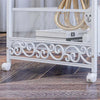 Carrello-Portaoggetti-a-3-Livelli-in-Truciolato-e-Acciaio,-34x29.5x57.5-cm,-Bianco-HJ9850-285V00WTHJ9