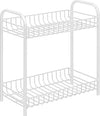 Carrello-Portaoggetti-Porta-Oggetti-2-Ripiani-Bianco-Per-Cucina-Bagno-36x20x30cm