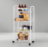 CARRELLO PORTAOGGETTI PORTA OGGETTI 4 RIPIANI BIANCO PER CUCINA BAGNO 30x40x77cm  Trade Shop italia - Napoli, Commerciovirtuoso.it