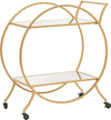 Carrello-round-struttura-in-ferro-color-oro-con-ruote-e-2-ripiani-per-interni