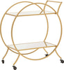 Carrello-round-struttura-in-ferro-color-oro-con-ruote-e-2-ripiani-per-interni