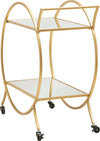 Carrello-round-struttura-in-ferro-color-oro-con-ruote-e-2-ripiani-per-interni