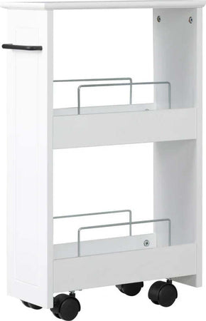 Carrello-Salvaspazio-Multiuso-in-Legno-MDF-e-Ruote,-42.5x20.3x66.7cm,-Bianco-TY9838-280V00WTTY9