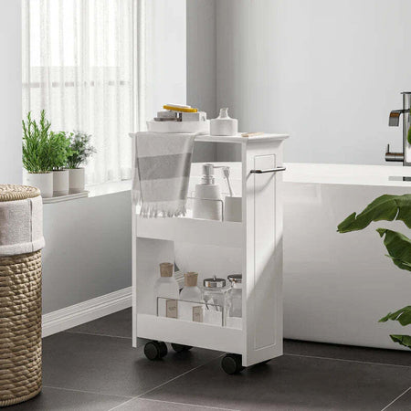 Carrello-Salvaspazio-Multiuso-in-Legno-MDF-e-Ruote,-42.5x20.3x66.7cm,-Bianco-TY9838-280V00WTTY9