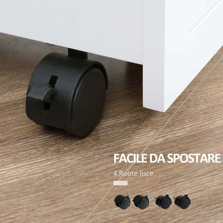 Carrello-Salvaspazio-Multiuso-in-Legno-MDF-e-Ruote,-42.5x20.3x66.7cm,-Bianco-TY9838-280V00WTTY9