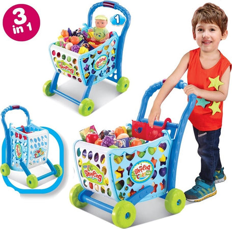 CARRELLO SPESA SUPERMARKET PER BAMBINI ROSA AZZURRO CON FRUTTA E VERDURA 3IN1 Giochi e giocattoli/Giochi d'imitazione e accessori di travestimento/Negozi e accessori Trade Shop italia - Napoli, Commerciovirtuoso.it