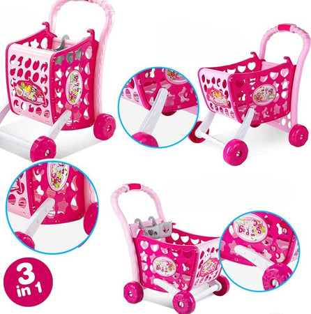 CARRELLO SPESA SUPERMARKET PER BAMBINI ROSA AZZURRO CON FRUTTA E VERDURA 3IN1 Giochi e giocattoli/Giochi d'imitazione e accessori di travestimento/Negozi e accessori Trade Shop italia - Napoli, Commerciovirtuoso.it