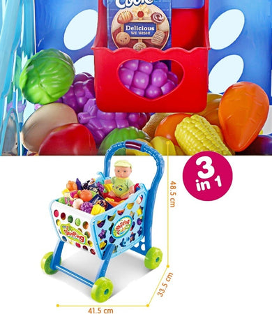 CARRELLO SPESA SUPERMARKET PER BAMBINI ROSA AZZURRO CON FRUTTA E VERDURA 3IN1 Giochi e giocattoli/Giochi d'imitazione e accessori di travestimento/Negozi e accessori Trade Shop italia - Napoli, Commerciovirtuoso.it
