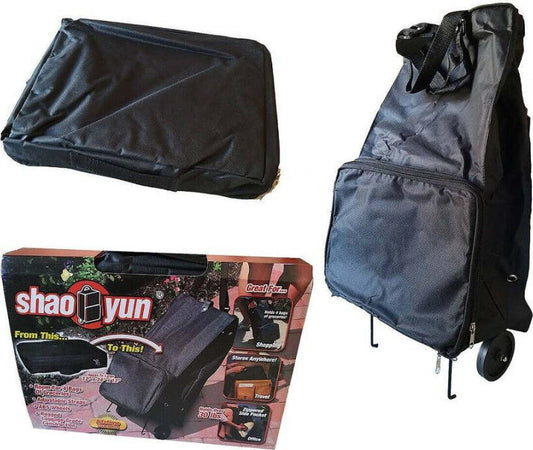 Carrello-Trolley-Portaspesa-Richiudibile-2-Ruote-Salvaspazio-Portatile-30-Lbs