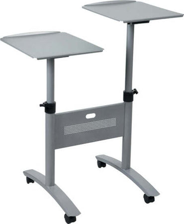 Carrello Twin - per proiettori multimediali - 2 ripiani - con ruote - 86 x 60 x 120 cm - grigio - Nobo Casa e cucina/Arredamento/Studio/Scrivanie e postazioni di lavoro/Postazioni di lavoro per computer Eurocartuccia - Pavullo, Commerciovirtuoso.it