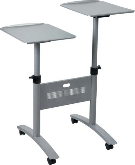 Carrello Twin - per proiettori multimediali - 2 ripiani - con ruote - 86 x 60 x 120 cm - grigio - Nobo Casa e cucina/Arredamento/Studio/Scrivanie e postazioni di lavoro/Postazioni di lavoro per computer Eurocartuccia - Pavullo, Commerciovirtuoso.it