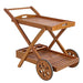 Carrello Noemi in legno di acacia con finitura ad olio h 76 cm
