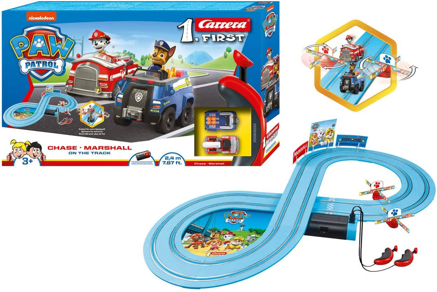 Pista Elettrica 3 circuiti in 1 per bambini - Polistil